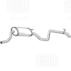 Глушитель Kia Ceed (07-) осн. (алюм. сталь) (EMM 0810) EMM 0810 TRIALLI