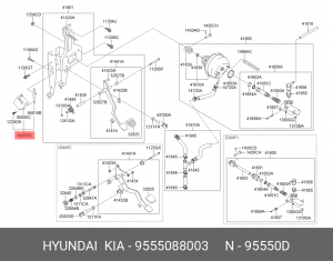 Реле поворота HYUNDAI HD120 OE 9555088003 HYUNDAI KIA