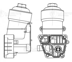 Корпус маслоохладителя VW Golf VI (08-),Tiguan (08-) 1.6D,2.0D (LBP 1806) LBP 1806 LUZAR
