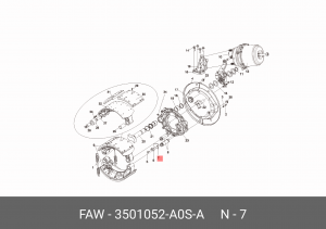 Пластина вала тормозного 3501052-A0S-A FAW