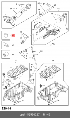 клапан насоса масляного предохранительный!\ Opel Astra 98>/Corsa 01>/Mokka 13> 55556227 GENERAL MOTORS