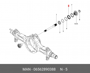 Радиальное уплотнение вала(сальник) 06562890388 MAN