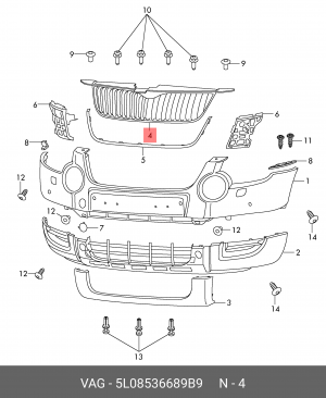 SKODA YETI (2009>) 5L0 853 668 9B9 VAG