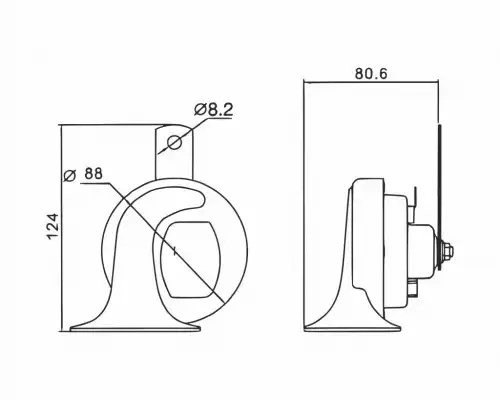 сигнал автомобильный Вымпел СА-01! (2 тона, улитка, 118 Дб)\ 5185 VYMPEL