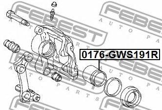 Поршень задн суппорта TOYOTA MARK X GRX130 2009- 0176-GWS191R 0176-GWS191R FEBEST