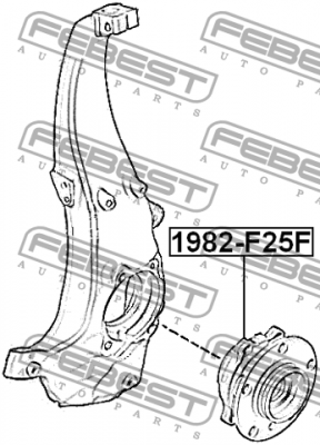 Ступица передняя BMW X4 F26 2014- 1982-F25F 1982-F25F FEBEST