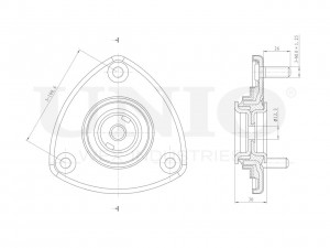 Опора амортизатора передняя RMP-13066 UNIO