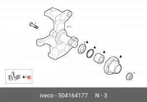 ступица в сборе!\Iveco Daily 504164177 IVECO