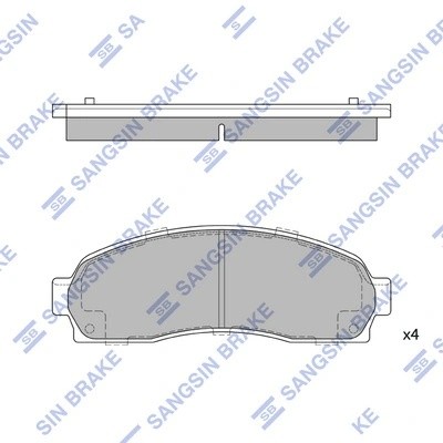 Колодки тормозные дисковые Ford Explorer 4.0/4.8 00 SP1369 SP1369 SANGSIN