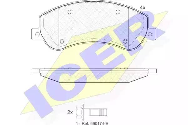 141793-204 колодки дисковые передние!\ VW Amarok 2.0TDi/BiTDi 10> 141793204 ICER