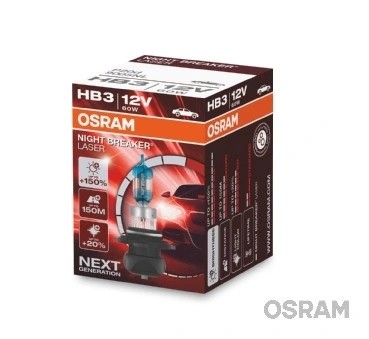 Лампа 12V HB3 60W P20d +150% 3800K Night Breaker Laser OSRAM 9005NL OSRAM
