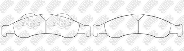 Колодки тормозные FORD Expedition LINCOLN Navigator (07-) передние (4шт.) NIBK PN0608 NIBK