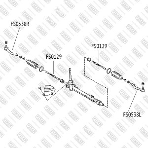 Тяга рулевая левая/правая NISSAN Qashqai/X-Trail 07-RENAULT Koleos 07- FS0129 FS0129 FIXAR