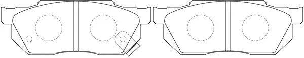 Колодки тормозные передние HONDA CIVIC/CRX/PRELUDE 83-95 BP28263 BP28263 SB NAGAMOCHI
