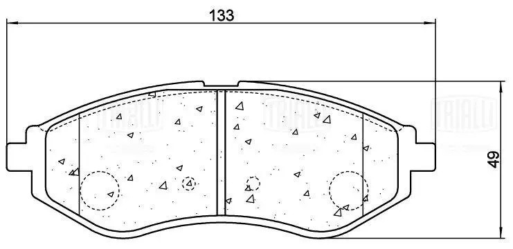 Колодки торм. Chevrolet Aveo T200 (02-)/T255 (08-) диск. перед. (керам.) (PF 062 PF 062101CR TRIALLI