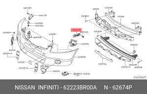 NISSAN QASHQAI (J10) (2006-2014) после 2010 62223-BR00A NISSAN