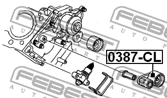 ролик натяжной ремня ГРМ!\ Honda Accord Coupe 3.0 24V 98> 0387-CL FEBEST
