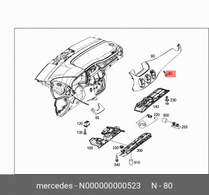 саморез N000000000523 MERCEDES BENZ
