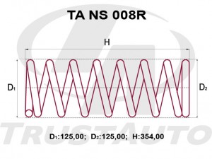 TANS008R Пружина подвески усиленная () TANS008R TRUSTAUTO
