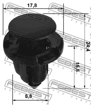 Клипса MITSUBISHI LANCER CY,CZ# 2007.03- 88570-075 88570-075 FEBEST