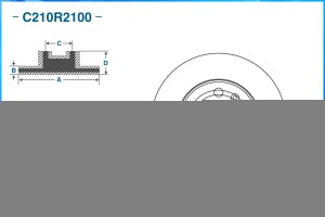 Тормозной диск передний C210R2100 C210R2100 CWORKS
