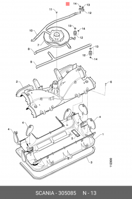 Шайба фиксирущая к воздухозаборнику Scania (оригинал) 305085 SCANIA