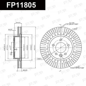 Тормозной диск с покрытием GEOMET FP11805 FP11805 FAP
