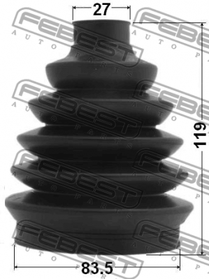 Пыльник ШРУСа внешний TOYOTA CAMRY ACV3#/MCV3# 2001-2006 0117P-ACV30 0117P-ACV30 FEBEST