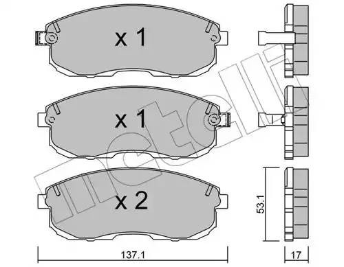 колодки дисковые передние!\ Nissan Maxima 2.0/3.0i & 24V 89> 2204040 METELLI