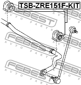 Втулки стабилизатора передние комплект TOYOTA COROLLA (S.AFRICA) ADE150,NDE150,N TSB-ZRE151F-KIT FEBEST