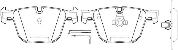 Колодки тормозные задние (BMW E60/E61/E65/E66/E70/E71) BP32326W BP32326W SB NAGAMOCHI
