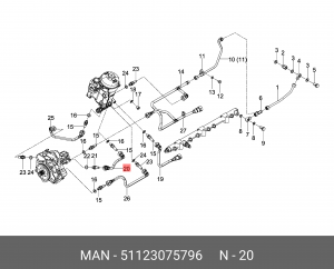 Топливопровод 51123075796 MAN