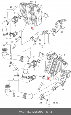 VW TOUAREG/ PORSCHE CAYENNE 7L0 129 620 A VAG