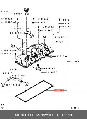 Прокладка крышки клапанной MITSUBISHI Pajero OE ME192209 MITSUBISHI