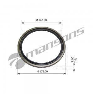 Кольцо уплотнительное [D=175 d=143.5 h=8] 700.286 MANSONS