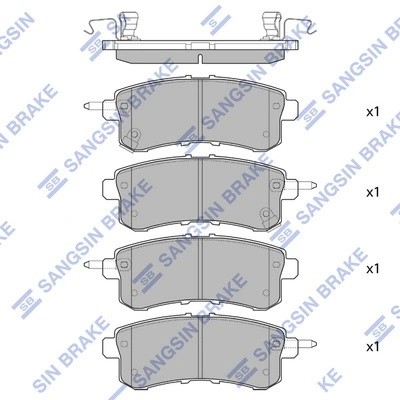 Колодки тормозные NISSAN PATROL (Y62)/ INFINITI QX56 10- задние SP1801 SP1801 SANGSIN