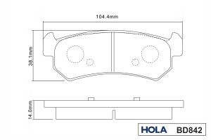 Колодки тормозные дисковые задние BD842 HOLA