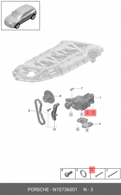 БОЛТ N10736001 N 107 360 01 VAG