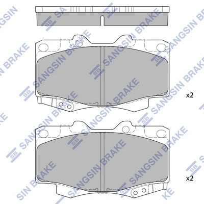 Колодки тормозные TOYOTA Hilux (05-) передние (4шт.) SANGSIN SP1375 SANGSIN