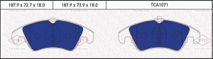 Колодки тормозные дисковые передние AUDI A4/A5 07- TCA1071 TCA1071 TATSUMI