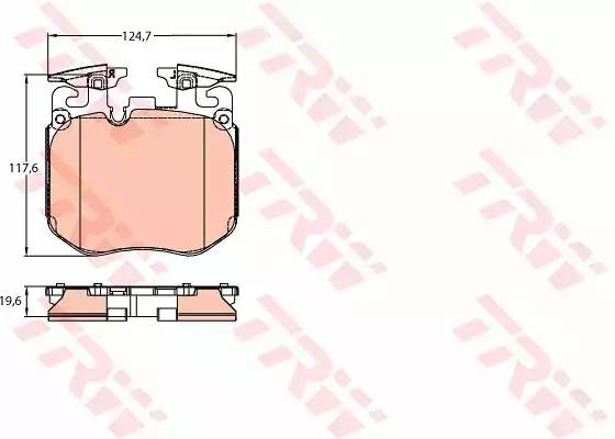 Колодки тормозные BMW X5 (G05) передние (4шт.) TRW GDB2147 TRW
