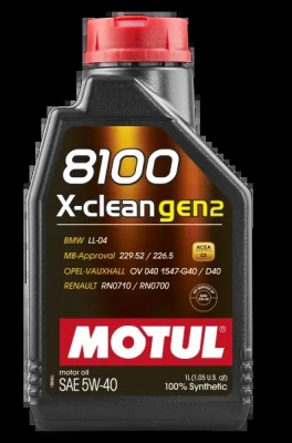 Масло моторное MOTUL 8100 X-CLEAN GEN2 5W40 синт.1л 109761 MOTUL