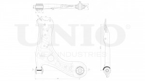 Рычаг подвески поперечный передний нижний правый SSP-40179 UNIO