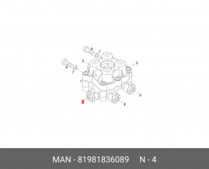 Т-образный штекер T-SN12-GM12X1,5-D9-CUZ 81981836089 MAN