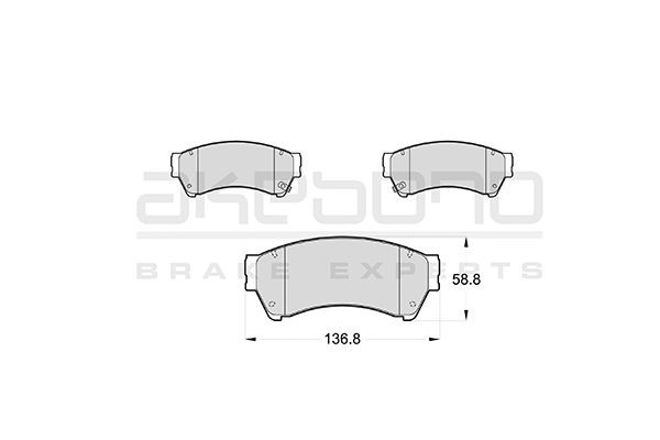 Тормозные колодки дисковые Mazda 6 07- AN-759WK AN-759WK AKEBONO
