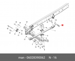 винт! M24х2х150B\MAN 06028390062 MAN