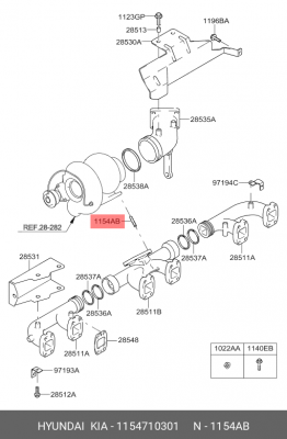 Шпилька HYUNDAI KIA OE 1154710301 HYUNDAI KIA