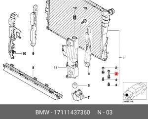 Пробка радиатора BMW 3 (E46),X3 (E83) сливная OE 17 11 1 437 360 BMW