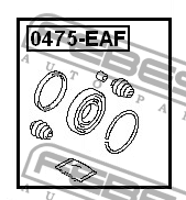 Ремкомплект суппорта передний MITSUBISHI L200 96-07, PAJERO 90-04 0475-EAF 0475-EAF FEBEST