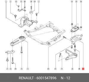 ПОДУШКА ДВИГАТЕЛЯ RENAULT 6001547896 RENAULT